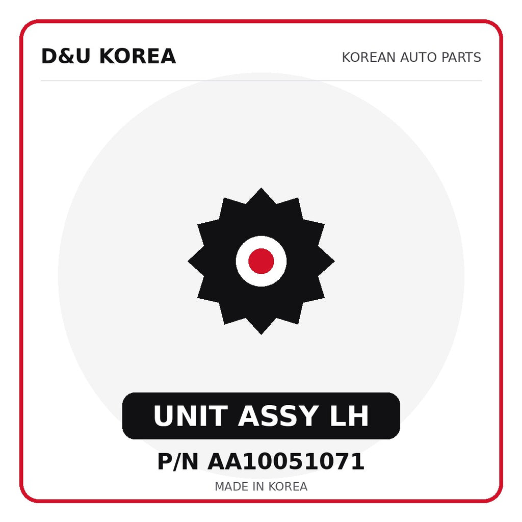 Genuine Mobis UNIT ASSY LH AA10051071 - Korean auto parts from D&U Korea