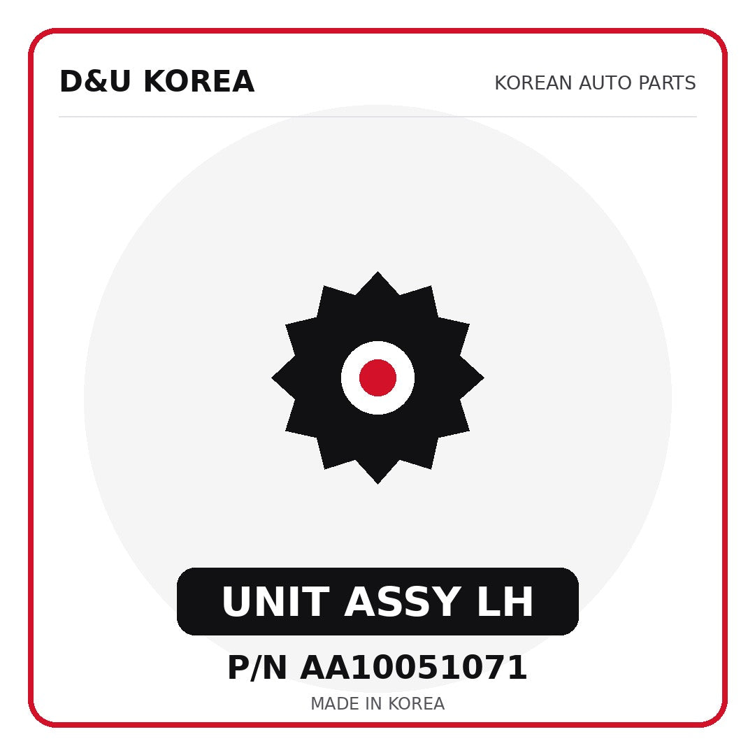 Genuine Mobis UNIT ASSY LH AA10051071 - Korean auto parts from D&U Korea