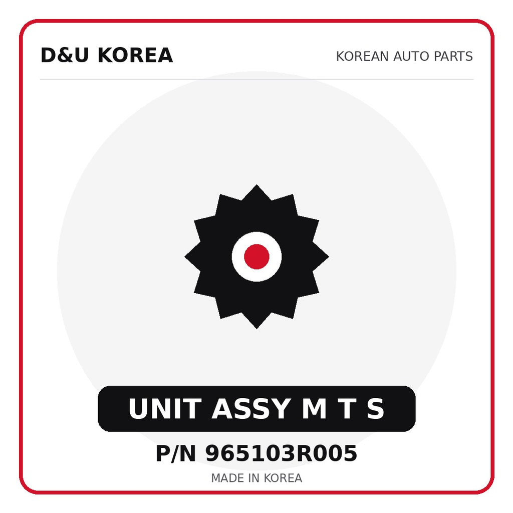 Genuine Mobis UNIT ASSY M T S 965103R005 for Korean vehicles | D&U Korea