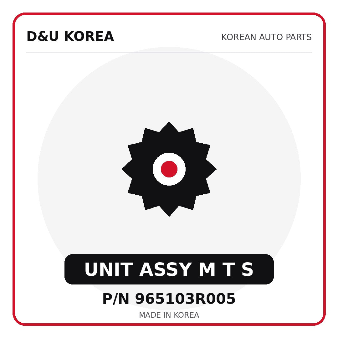 Genuine Mobis UNIT ASSY M T S 965103R005 for Korean vehicles | D&U Korea