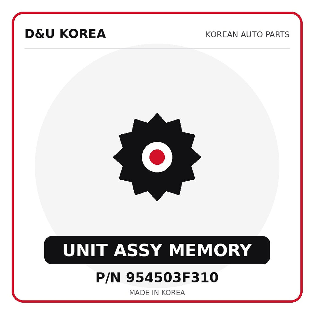 Genuine Mobis UNIT ASSY MEMORY 954503F310 - Korean auto parts from D&U Korea