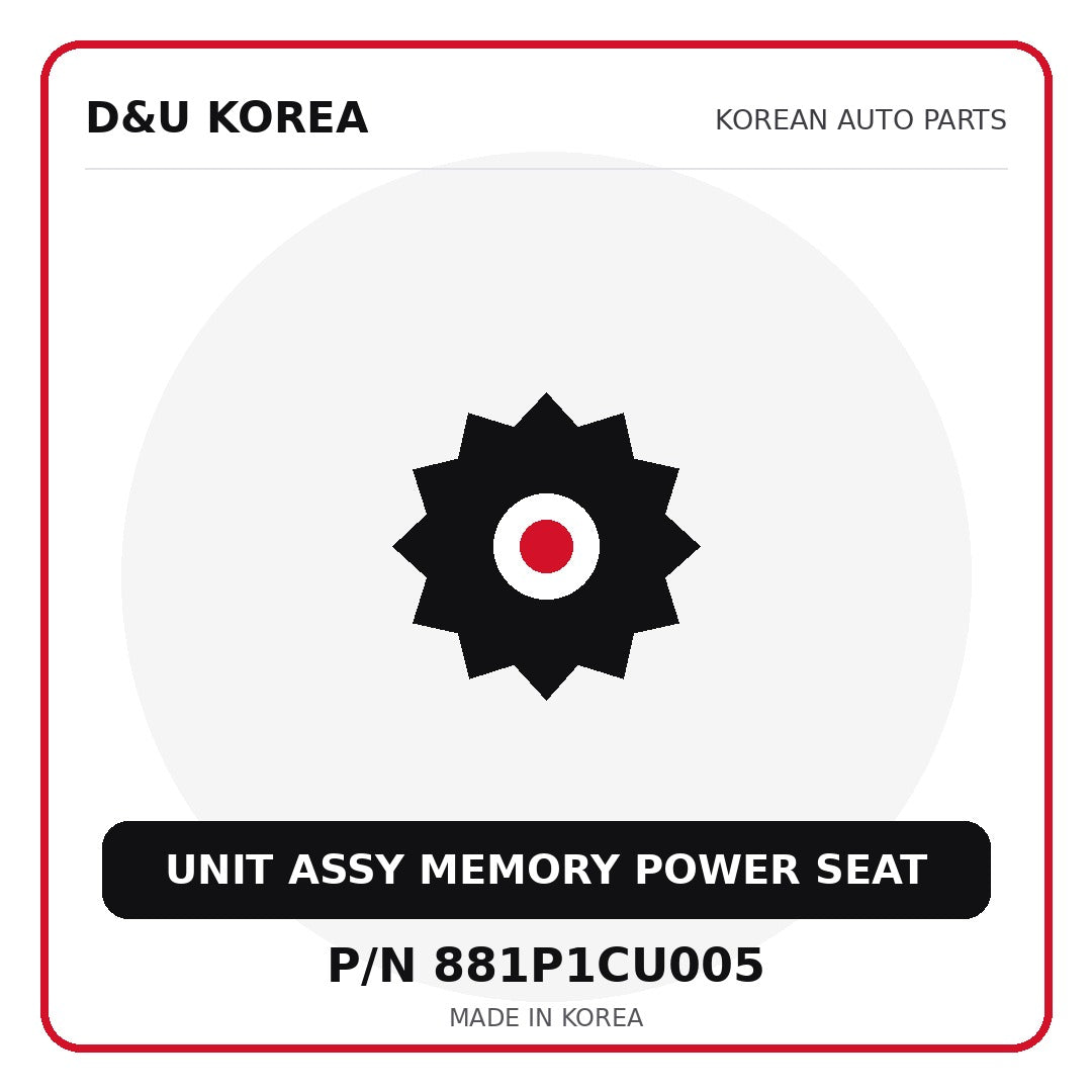 Genuine Mobis UNIT ASSY MEMORY POWER SEAT 881P1CU005 for Korean vehicles | D&U Korea