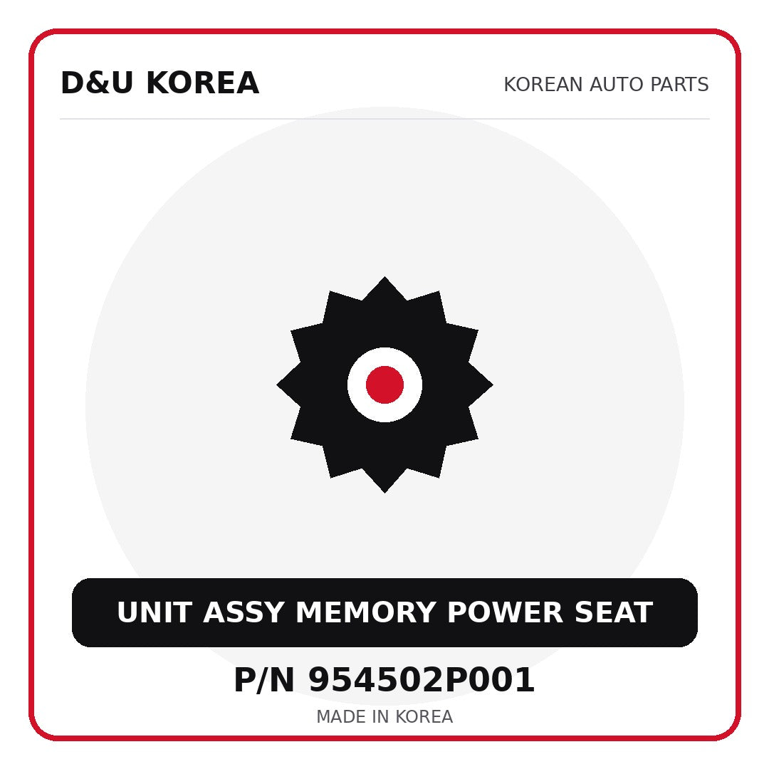 Genuine Mobis UNIT ASSY MEMORY POWER SEAT 954502P001 for Korean vehicles | D&U Korea