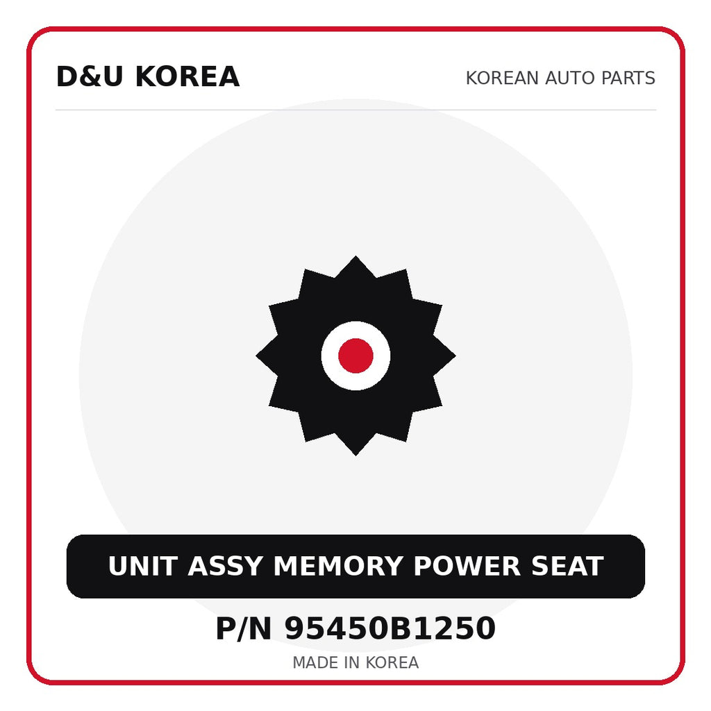 Genuine Mobis UNIT ASSY MEMORY POWER SEAT 95450B1250 - Korean auto parts from D&U Korea