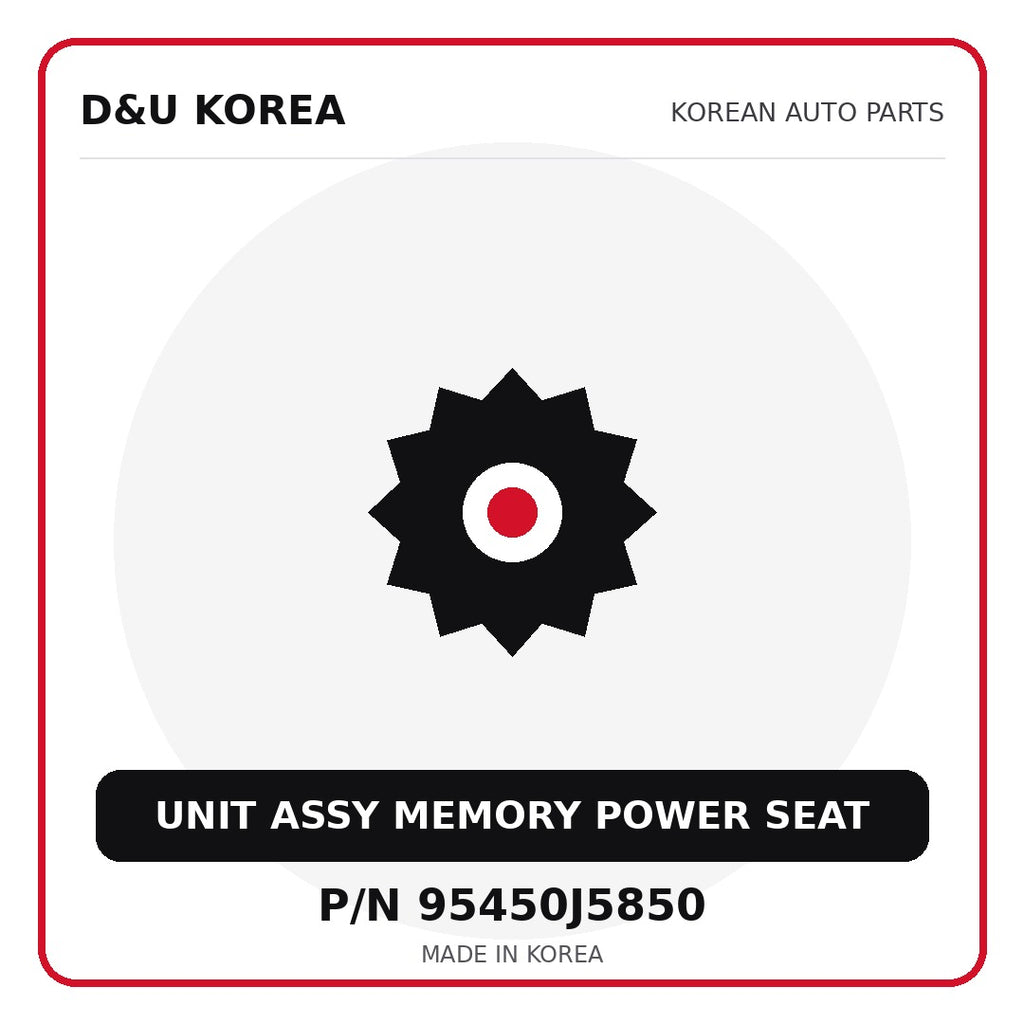 Genuine Mobis UNIT ASSY MEMORY POWER SEAT 95450J5850 for Korean vehicles | D&U Korea