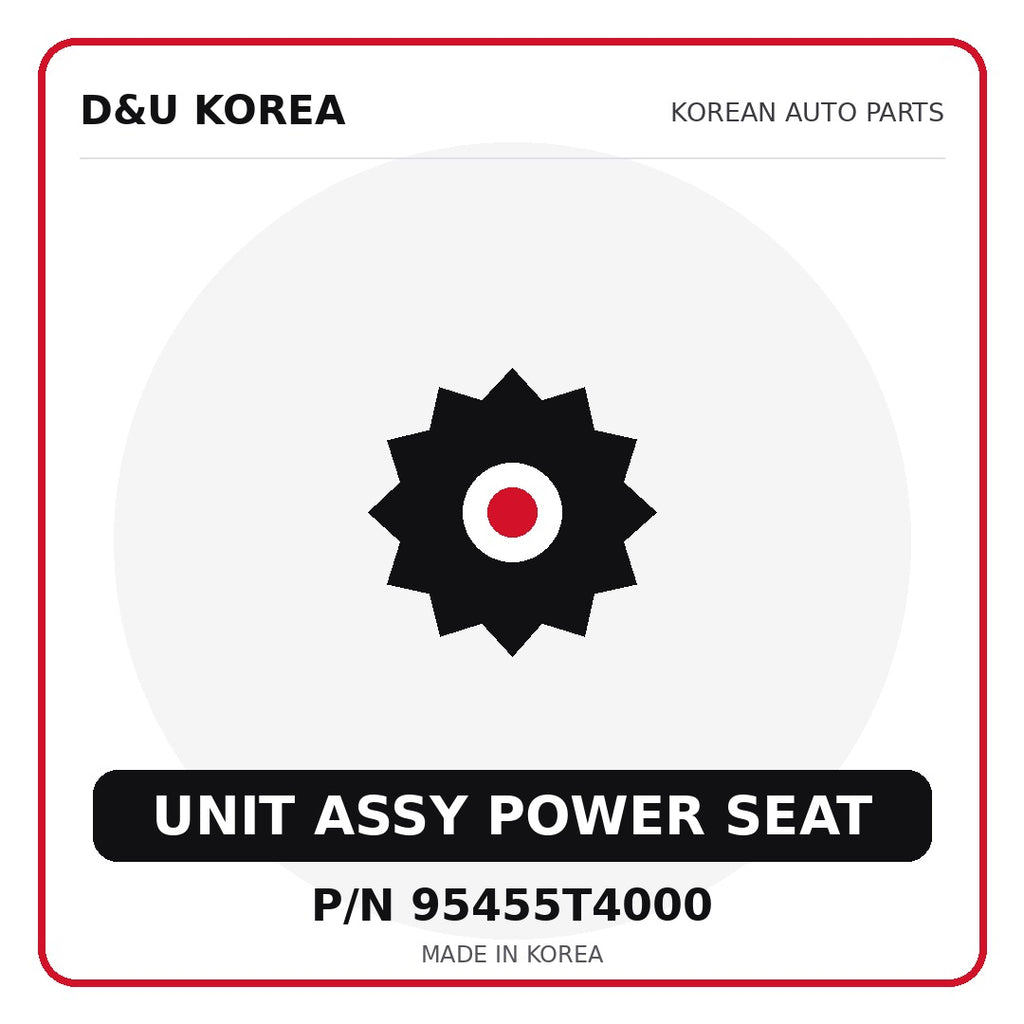 Genuine Mobis UNIT ASSY POWER SEAT 95455T4000 - Korean auto parts from D&U Korea