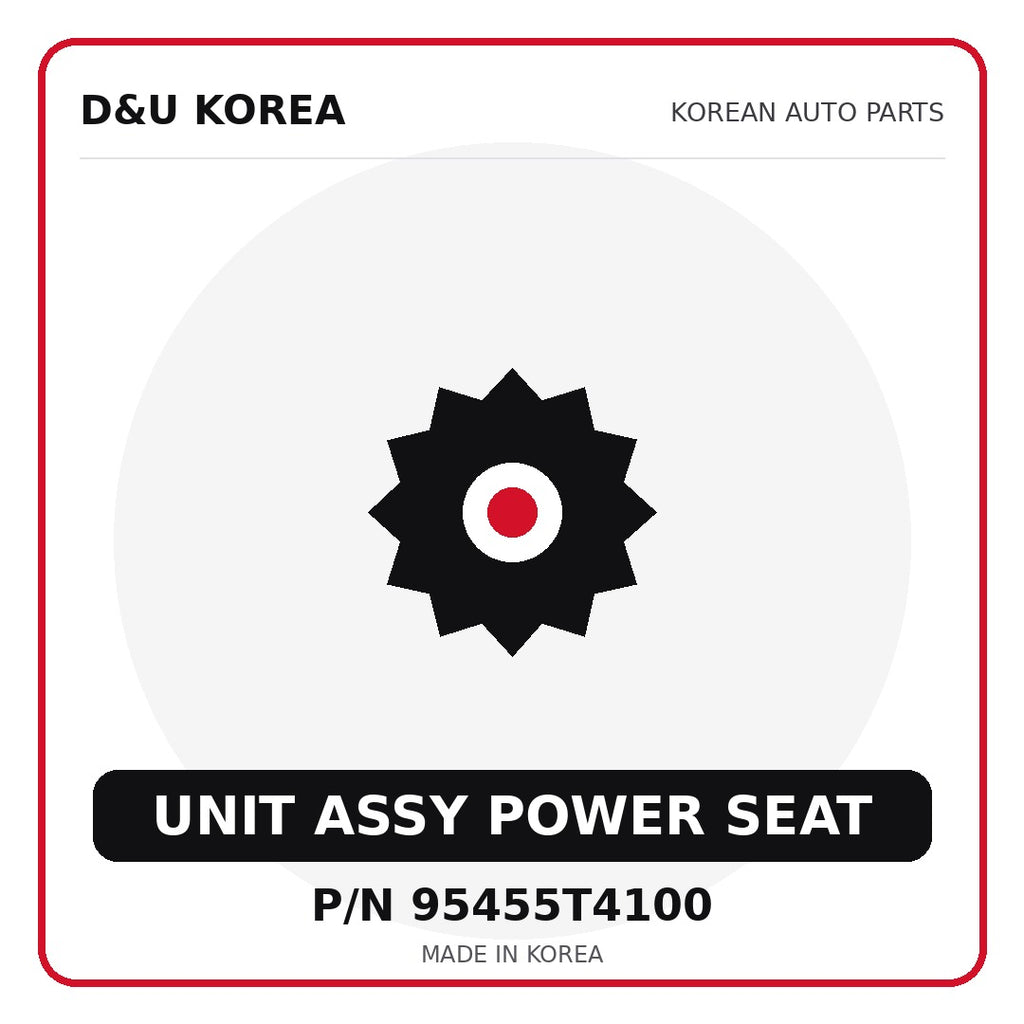 Genuine Mobis UNIT ASSY POWER SEAT 95455T4100 - Korean auto parts from D&U Korea