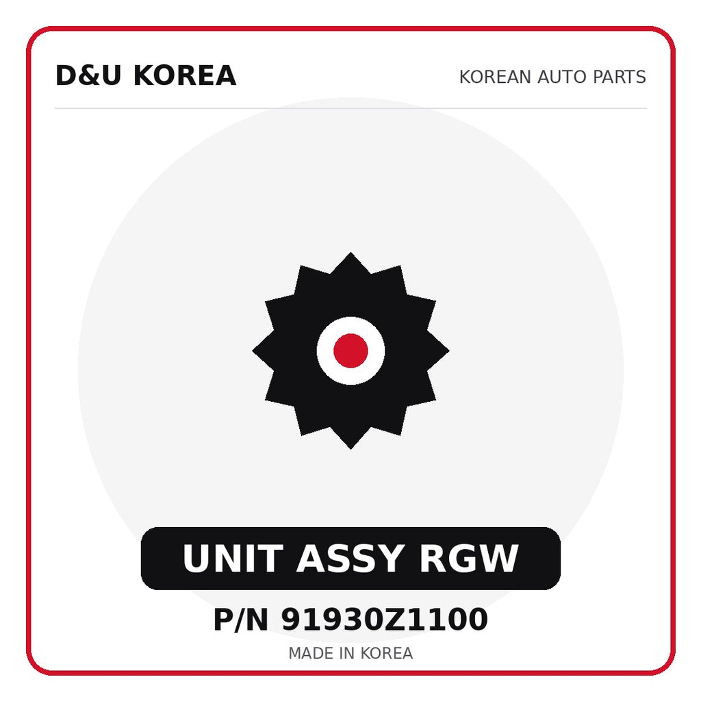 Genuine Mobis UNIT ASSY RGW 91930Z1100 for Korean vehicles | D&U Korea
