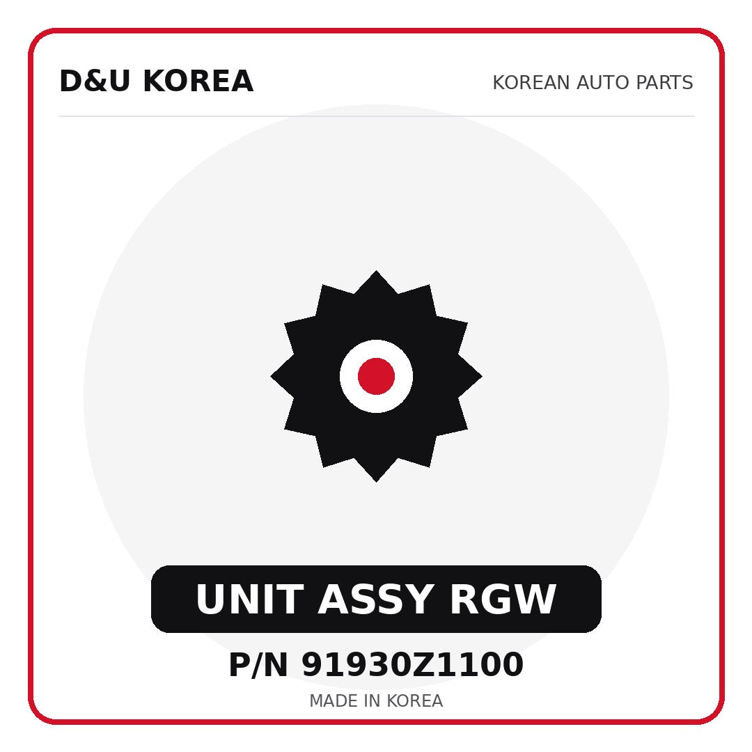 Genuine Mobis UNIT ASSY RGW 91930Z1100 for Korean vehicles | D&U Korea
