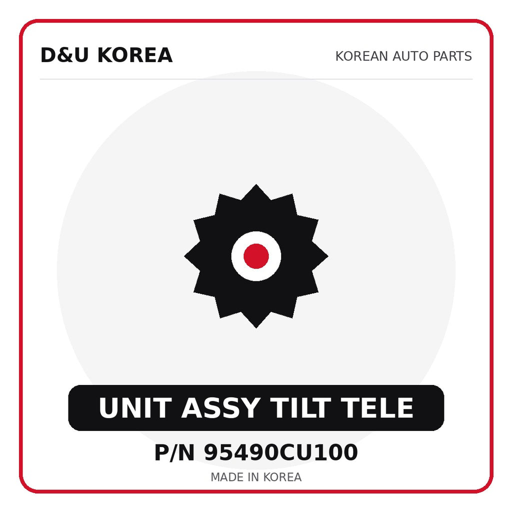 Genuine Mobis UNIT ASSY TILT TELE 95490CU100 - Korean auto parts from D&U Korea