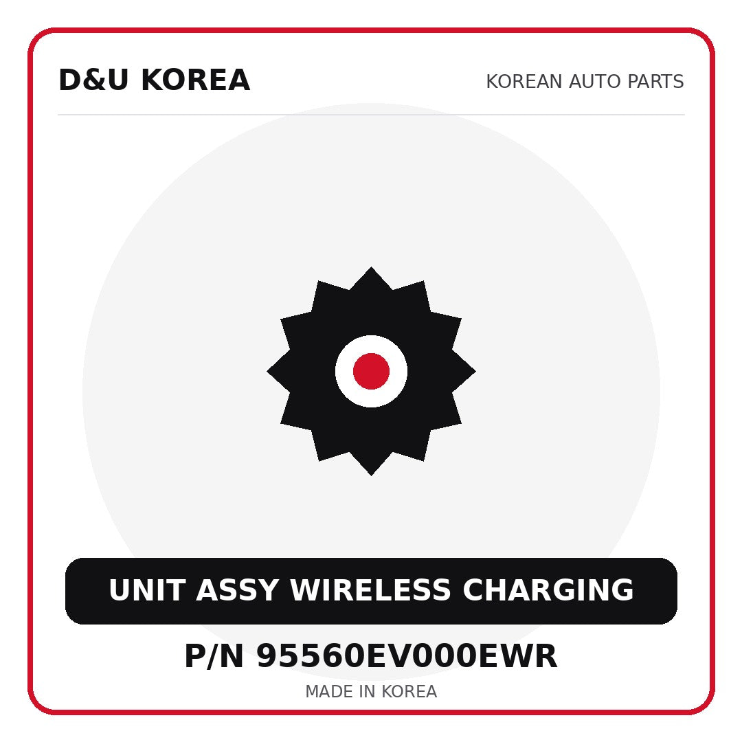 Genuine Mobis UNIT ASSY WIRELESS CHARGING 95560EV000EWR - Korean auto parts from D&U Korea