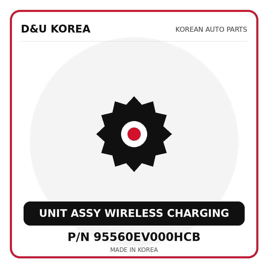 Genuine Mobis UNIT ASSY WIRELESS CHARGING 95560EV000HCB - Korean auto parts from D&U Korea