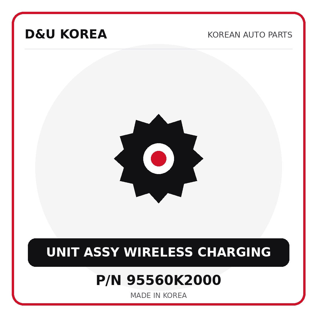 Genuine Mobis UNIT ASSY WIRELESS CHARGING 95560K2000 - Korean auto parts from D&U Korea