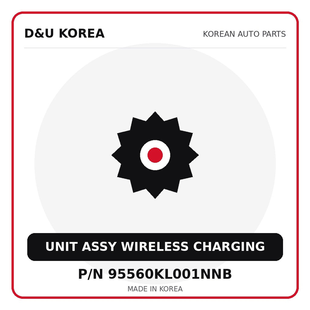Genuine Mobis UNIT ASSY WIRELESS CHARGING 95560KL001NNB - Korean auto parts from D&U Korea
