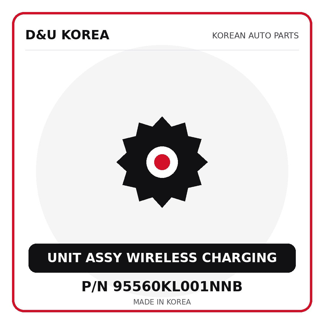 Genuine Mobis UNIT ASSY WIRELESS CHARGING 95560KL001NNB - Korean auto parts from D&U Korea