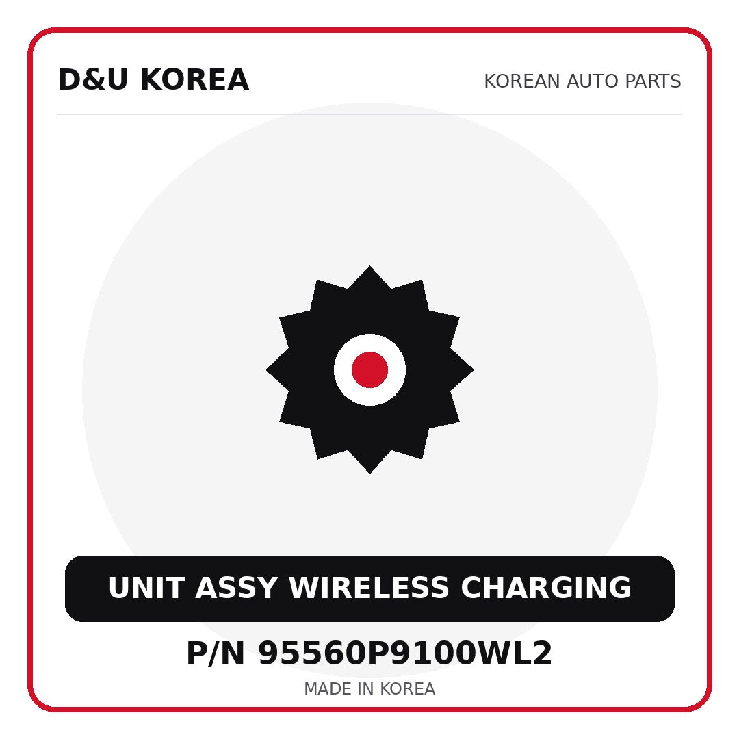 Genuine Mobis UNIT ASSY WIRELESS CHARGING 95560P9100WL2 for Korean vehicles | D&U Korea