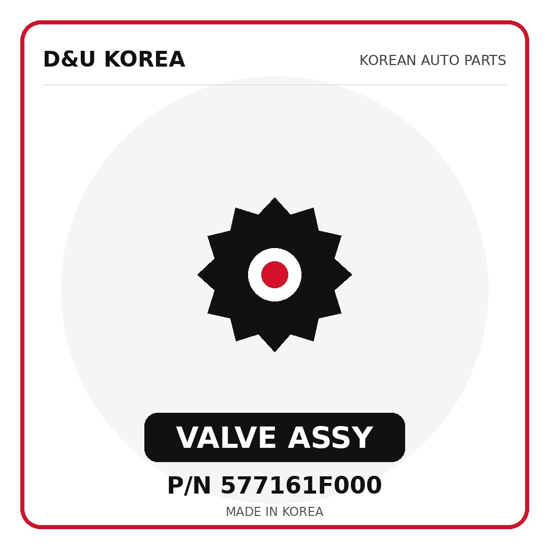 Genuine Mobis VALVE ASSY 577161F000 - Korean auto parts from D&U Korea
