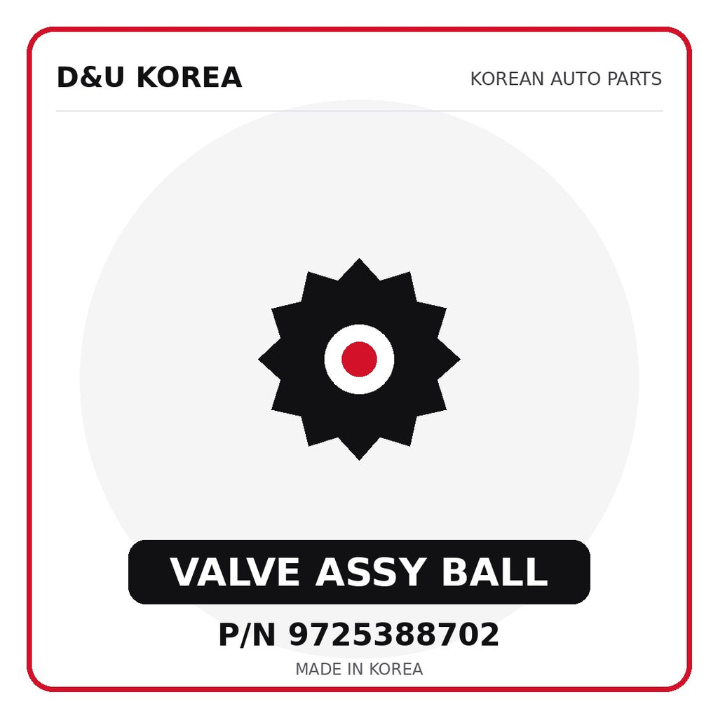Genuine Mobis VALVE ASSY BALL 9725388702 for Korean vehicles | D&U Korea
