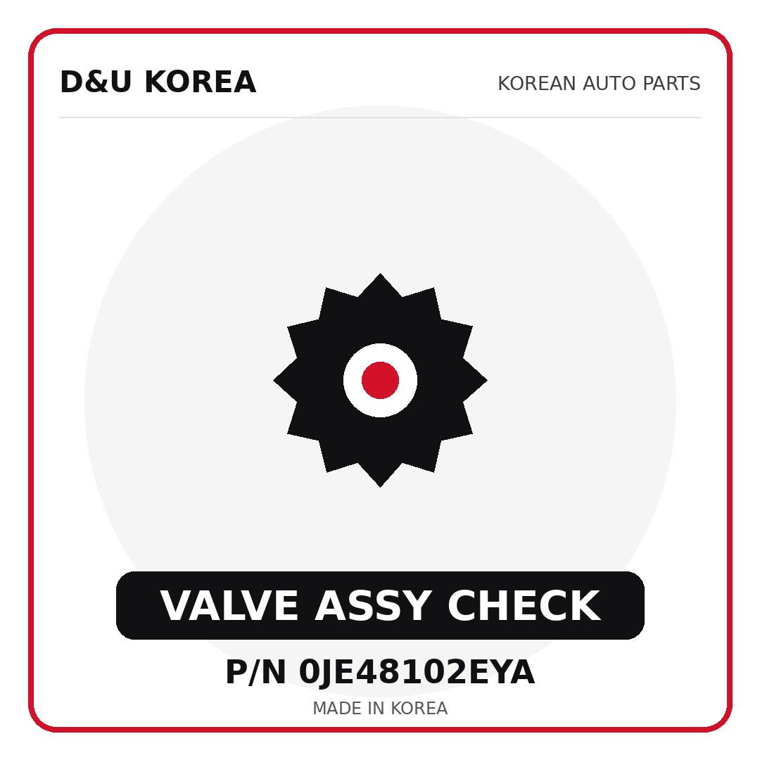 Genuine Mobis VALVE ASSY CHECK 0JE48102EYA - Korean auto parts from D&U Korea