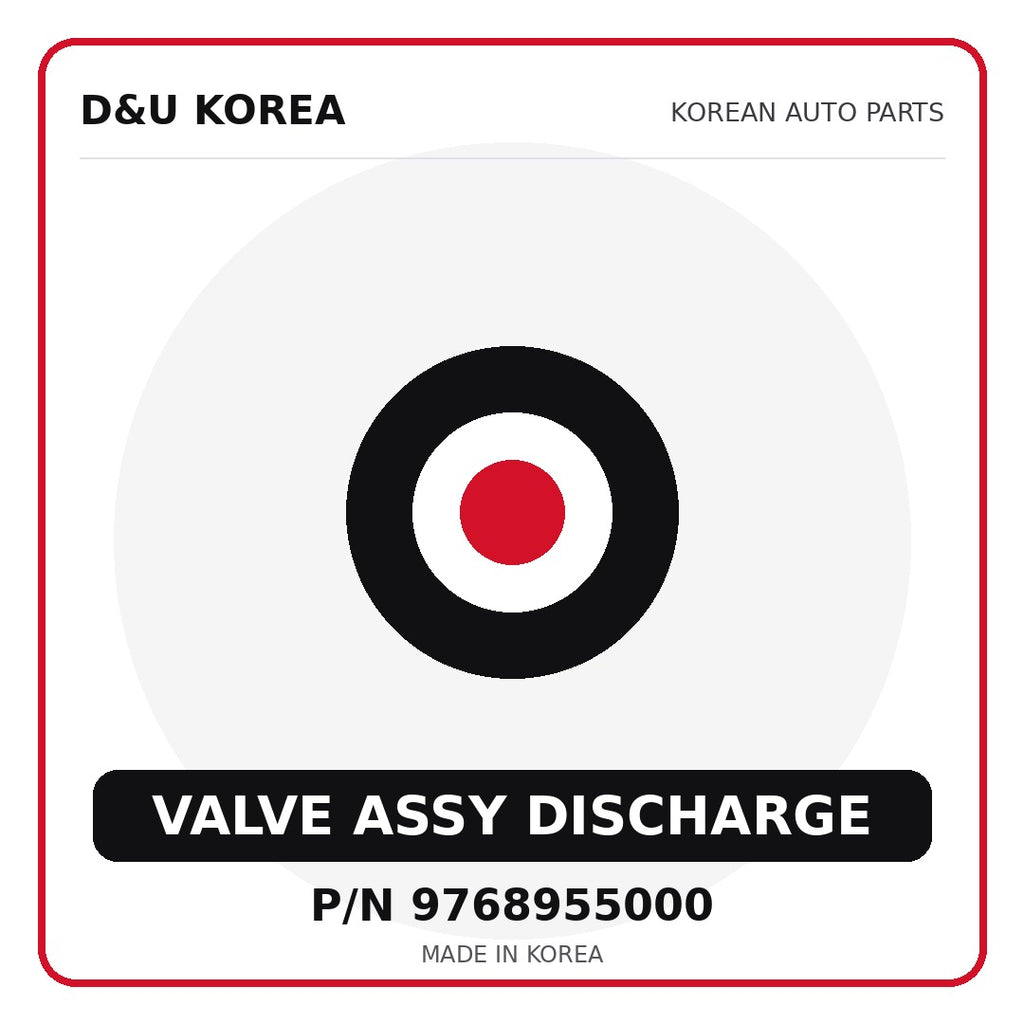 Genuine Mobis VALVE ASSY DISCHARGE 9768955000 for Korean vehicles | D&U Korea