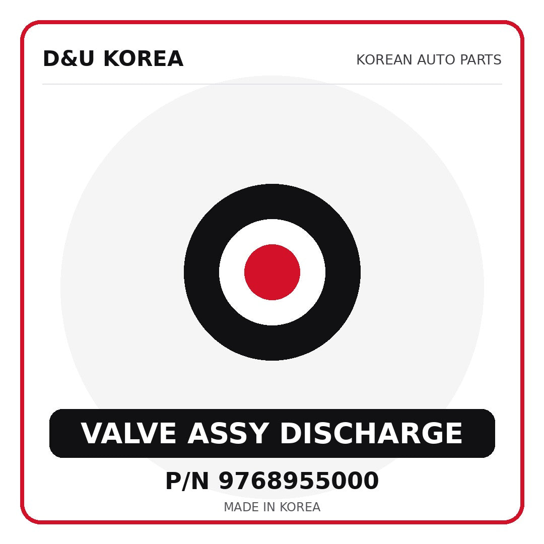 Genuine Mobis VALVE ASSY DISCHARGE 9768955000 for Korean vehicles | D&U Korea