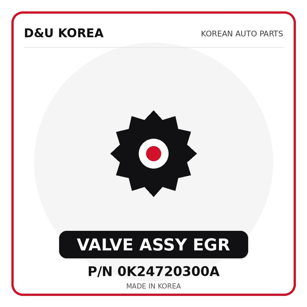 Genuine Mobis VALVE ASSY EGR 0K24720300A - Korean auto parts from D&U Korea