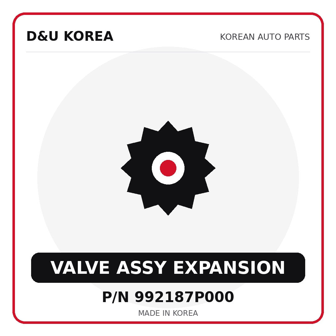 Genuine Mobis VALVE ASSY EXPANSION 992187P000 for Korean vehicles | D&U Korea