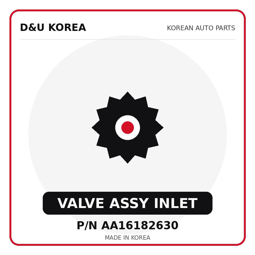 Genuine Mobis VALVE ASSY INLET AA16182630 for Korean vehicles | D&U Korea