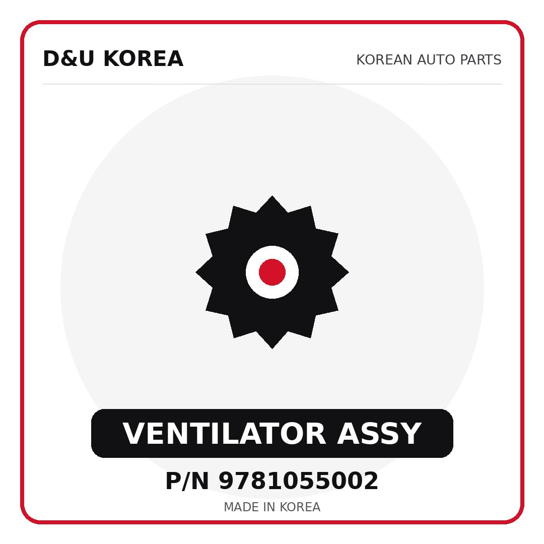 Genuine Mobis VENTILATOR ASSY 9781055002 for Korean vehicles | D&U Korea
