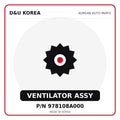 Genuine Mobis VENTILATOR ASSY 978108A000 for Korean vehicles | D&U Korea