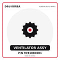 Genuine Mobis VENTILATOR ASSY 978108C001 for Korean vehicles | D&U Korea