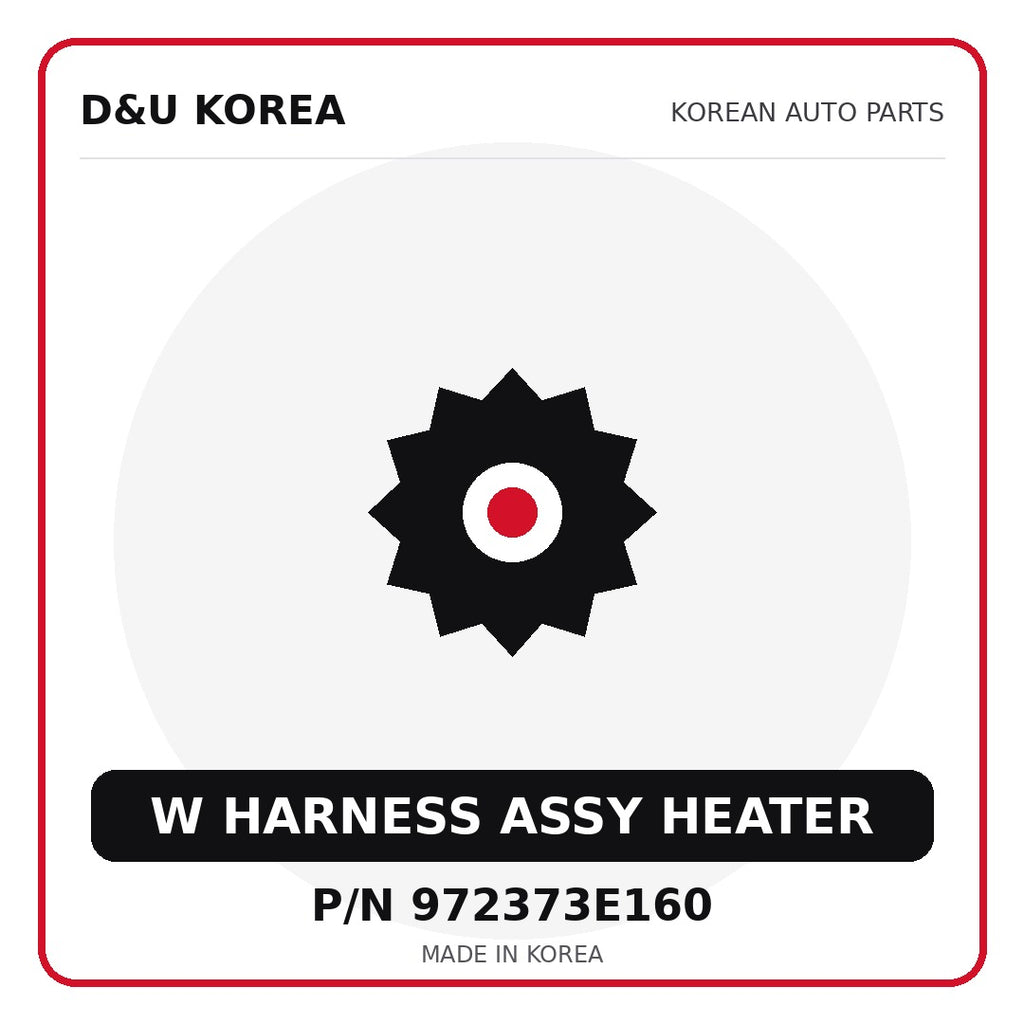 Genuine Mobis W HARNESS ASSY HEATER 972373E160 for Korean vehicles | D&U Korea