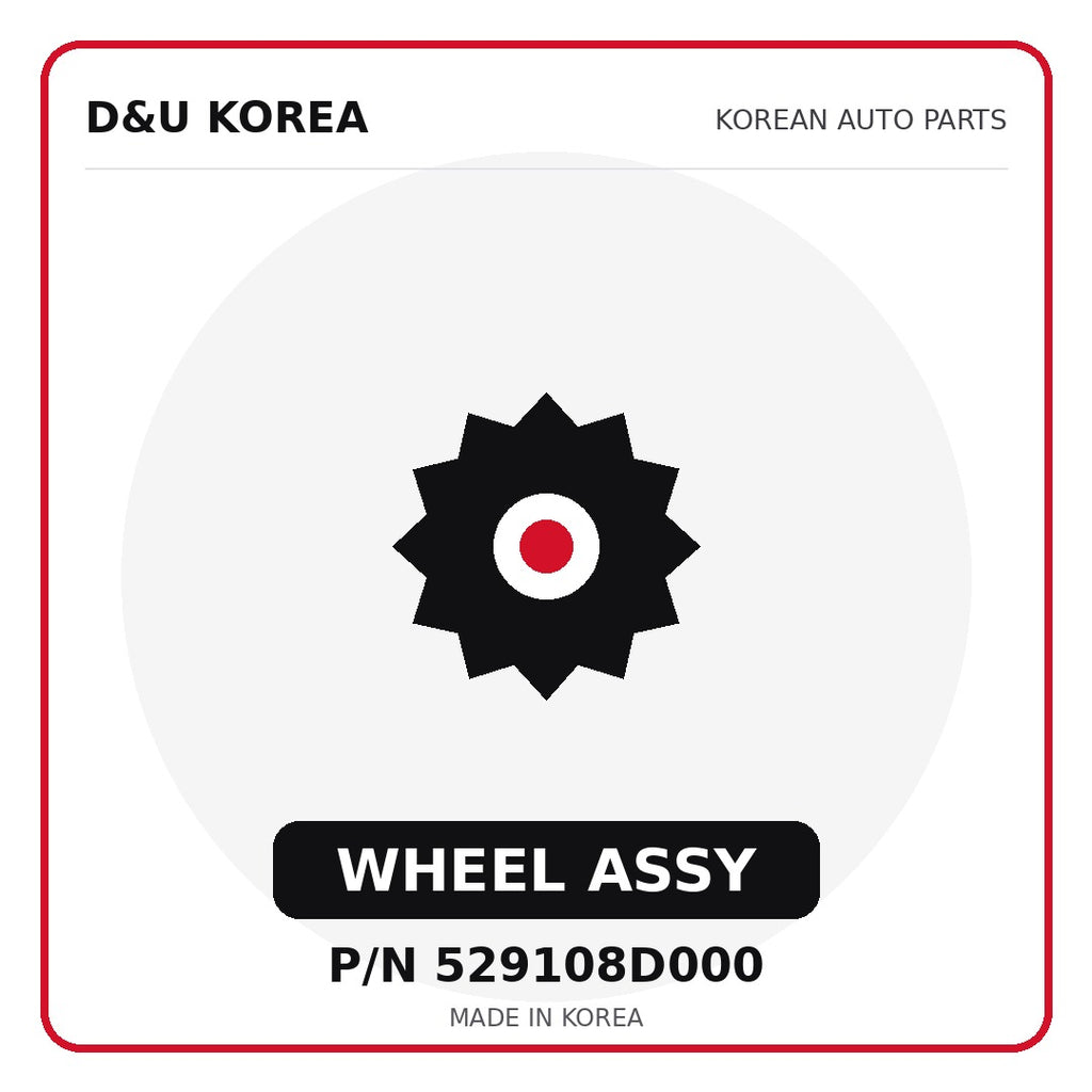 Genuine Mobis WHEEL ASSY 529108D000 - Korean auto parts from D&U Korea