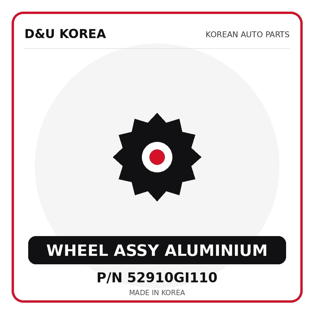 Genuine Mobis WHEEL ASSY ALUMINIUM 52910GI110 for Korean vehicles | D&U Korea