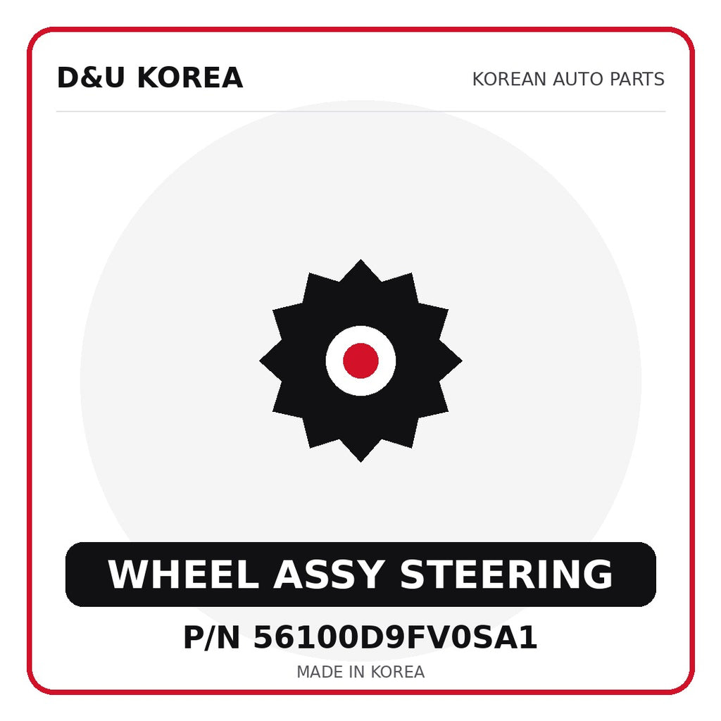 Genuine Mobis WHEEL ASSY STEERING 56100D9FV0SA1 for Korean vehicles | D&U Korea