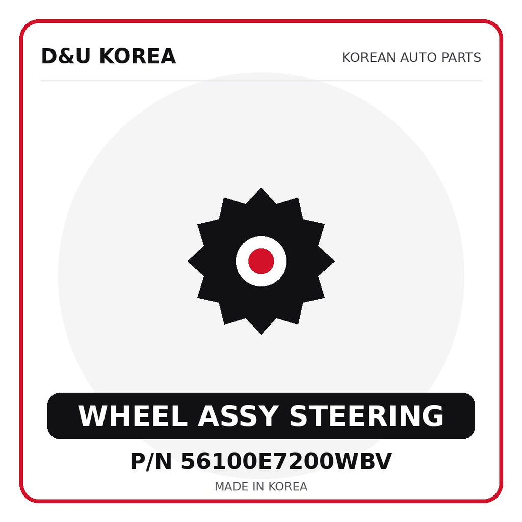 Genuine Mobis WHEEL ASSY STEERING 56100E7200WBV for Korean vehicles | D&U Korea