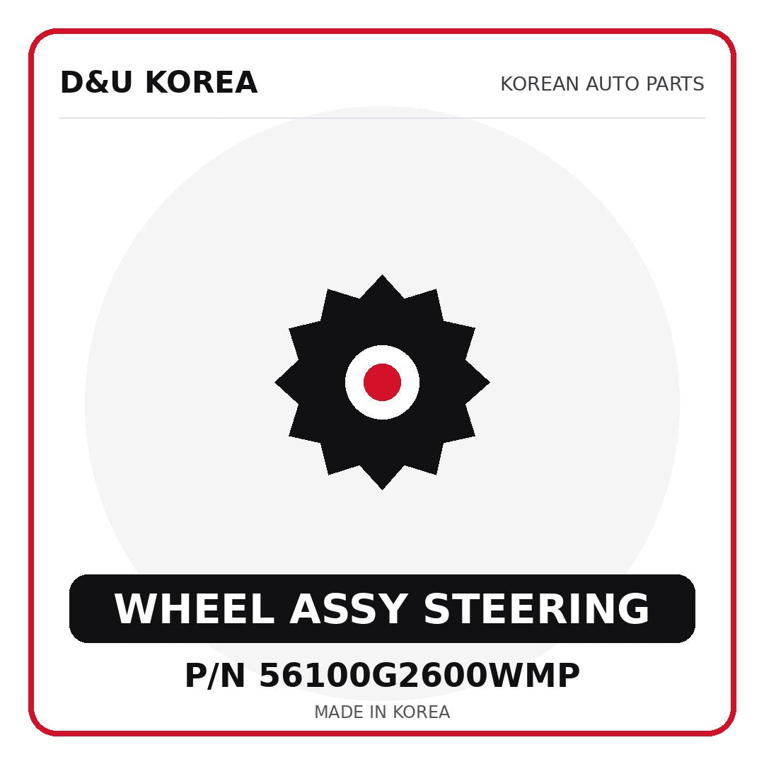 Genuine Mobis WHEEL ASSY STEERING 56100G2600WMP - Korean auto parts from D&U Korea