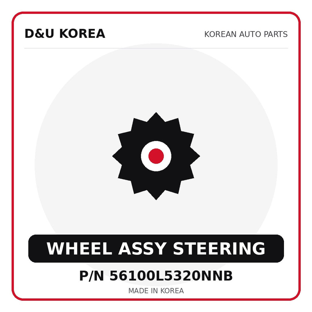 Genuine Mobis WHEEL ASSY STEERING 56100L5320NNB for Korean vehicles | D&U Korea