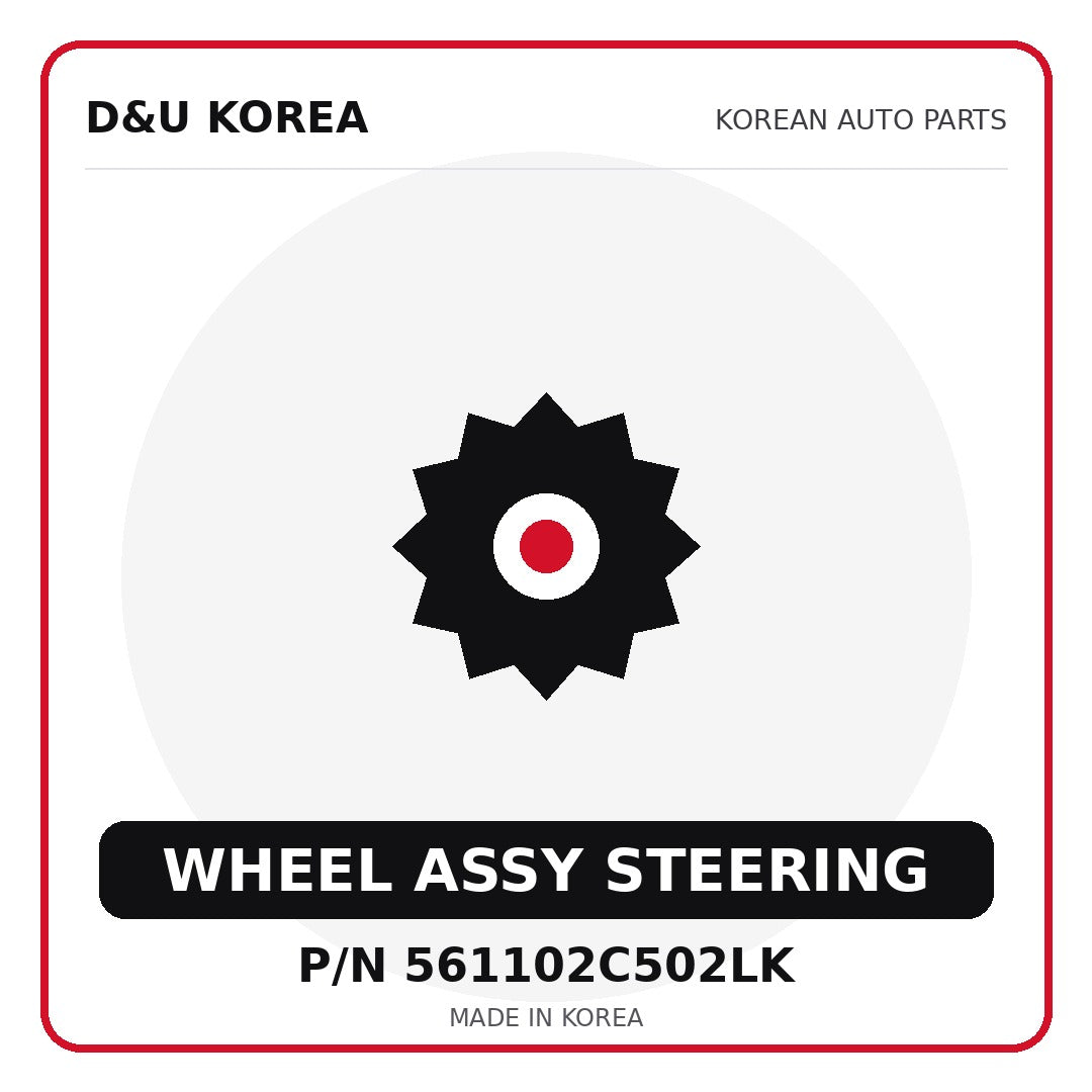 Genuine Mobis WHEEL ASSY STEERING 561102C502LK - Korean auto parts from D&U Korea