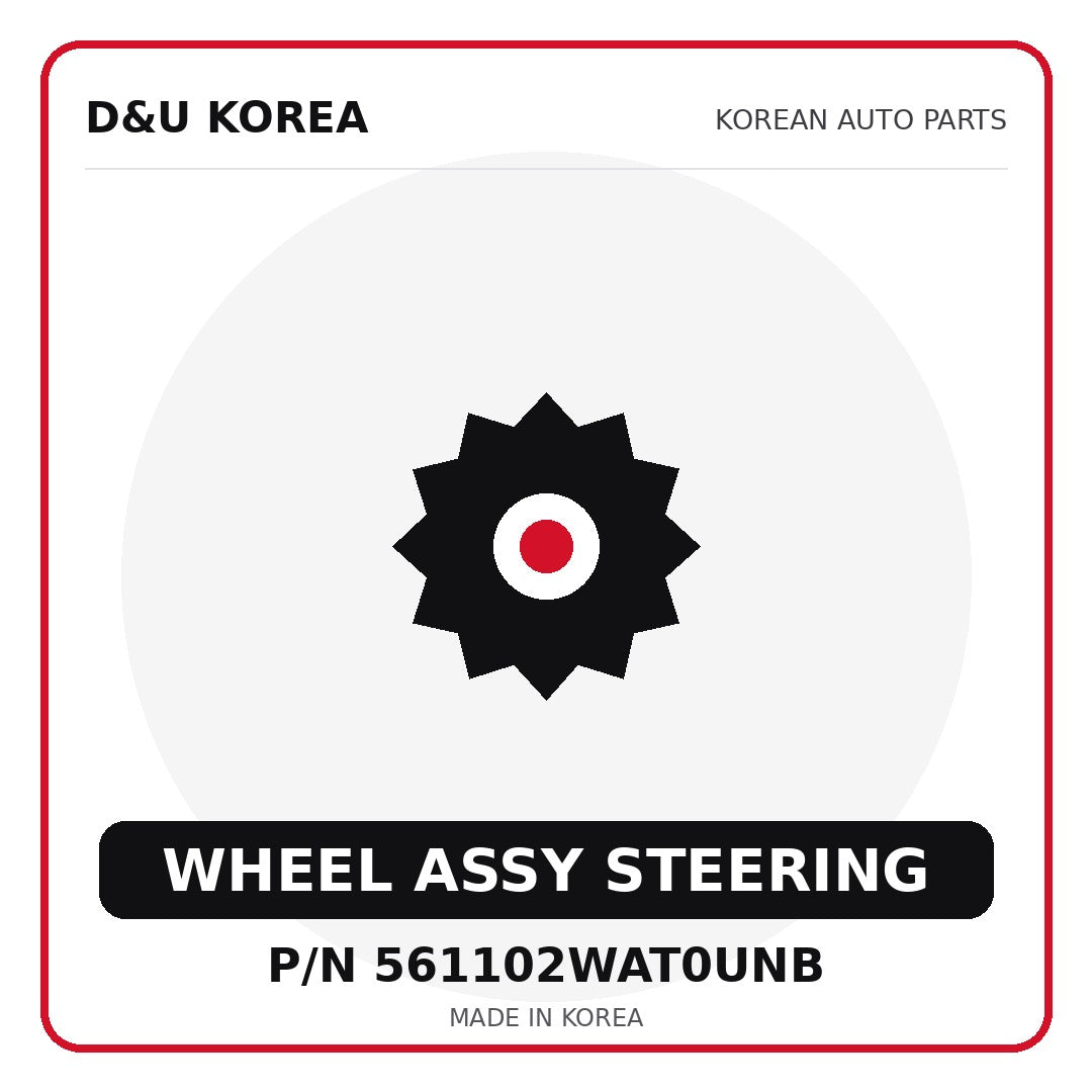 Genuine Mobis WHEEL ASSY STEERING 561102WAT0UNB - Korean auto parts from D&U Korea