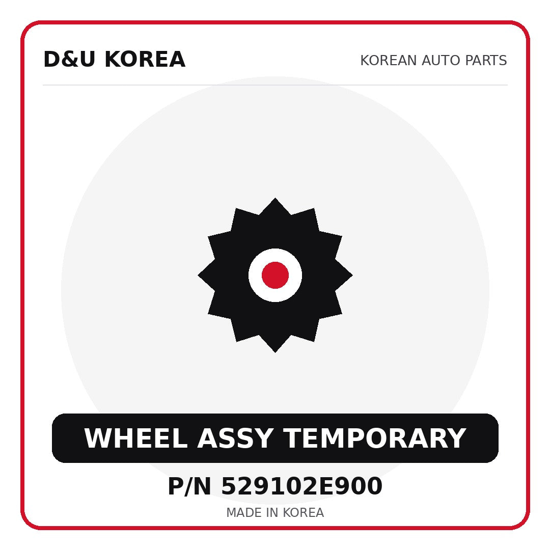 Genuine Mobis WHEEL ASSY TEMPORARY 529102E900 for Korean vehicles | D&U Korea