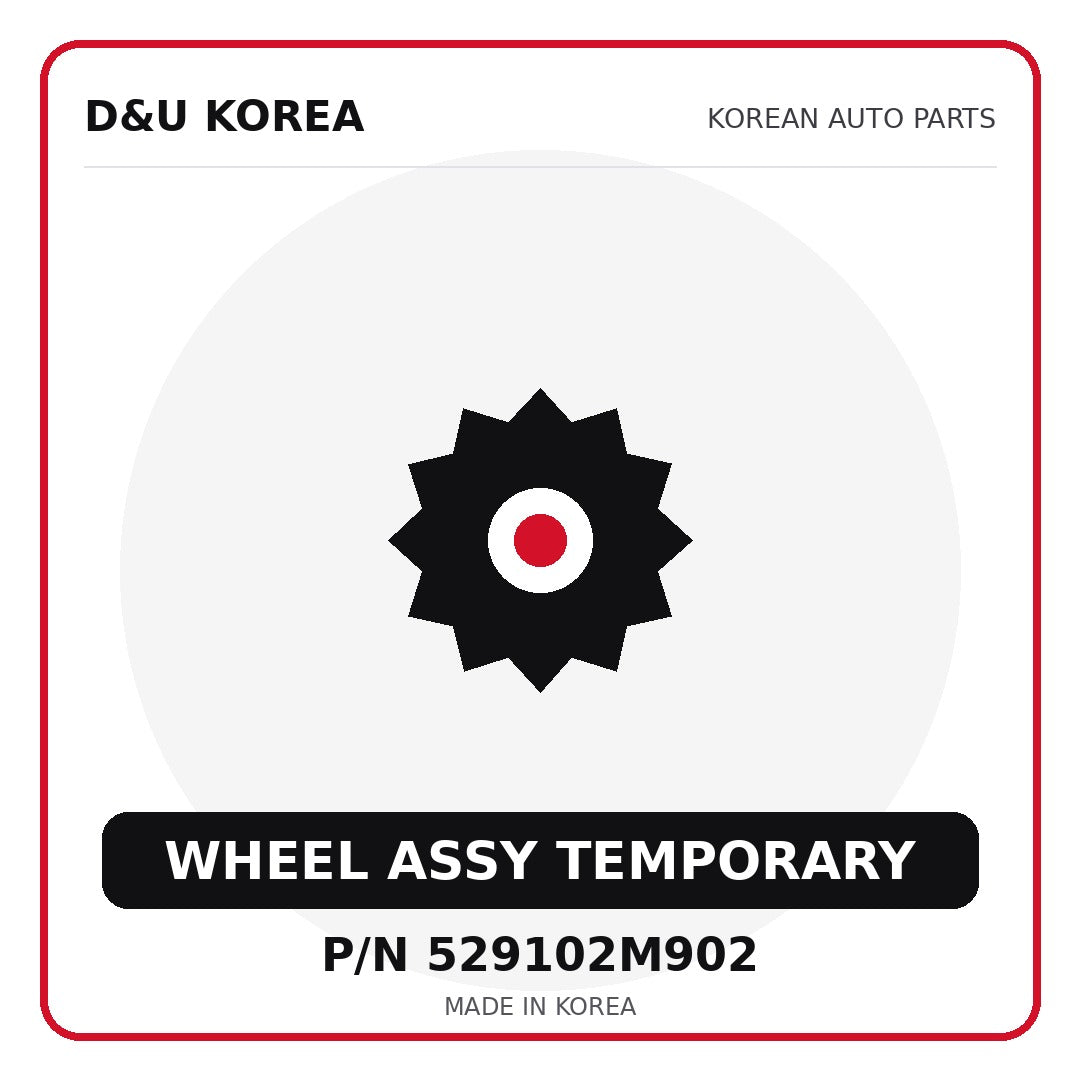 Genuine Mobis WHEEL ASSY TEMPORARY 529102M902 - Korean auto parts from D&U Korea