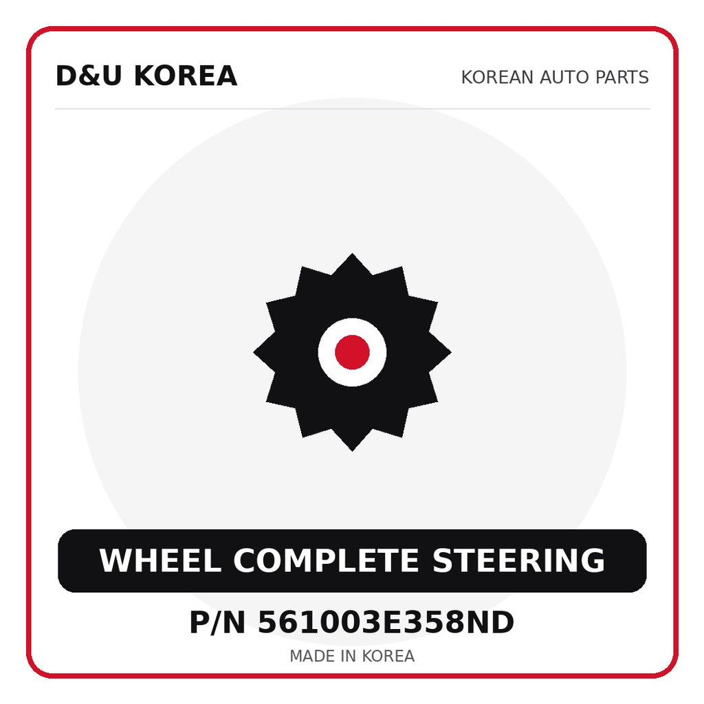 Genuine Mobis WHEEL COMPLETE STEERING 561003E358ND - Korean auto parts from D&U Korea