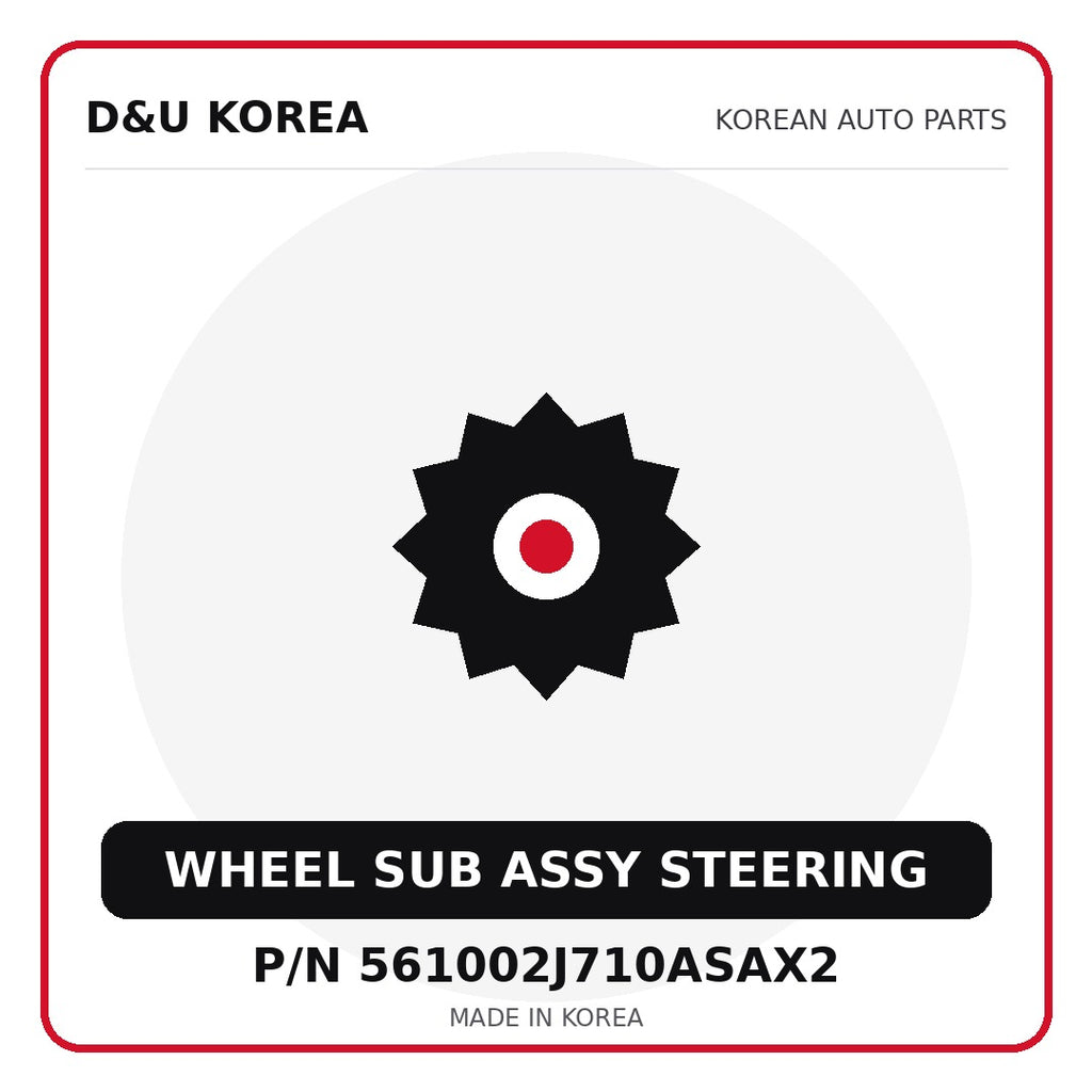 Genuine Mobis WHEEL SUB ASSY STEERING 561002J710ASAX2 - Korean auto parts from D&U Korea