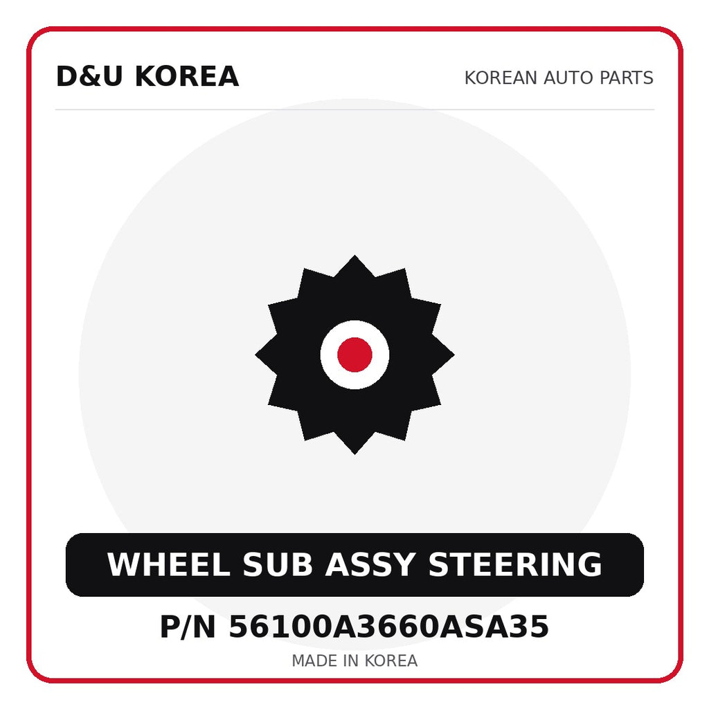 Genuine Mobis WHEEL SUB ASSY STEERING 56100A3660ASA35 - Korean auto parts from D&U Korea