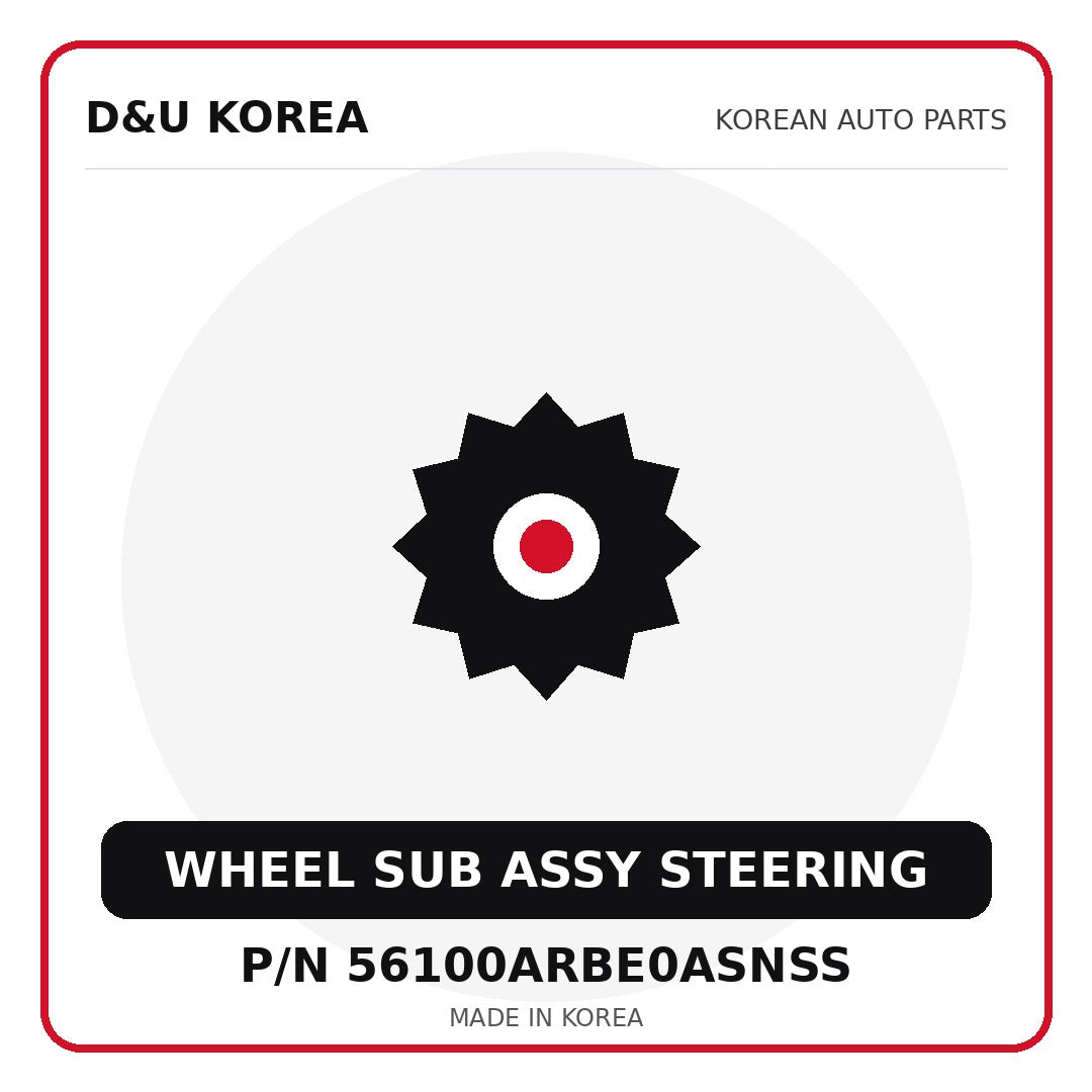 Genuine Mobis WHEEL SUB ASSY STEERING 56100ARBE0ASNSS - Korean auto parts from D&U Korea