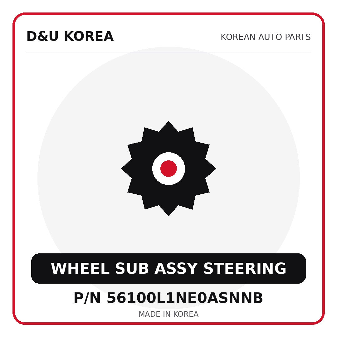 Genuine Mobis WHEEL SUB ASSY STEERING 56100L1NE0ASNNB - Korean auto parts from D&U Korea