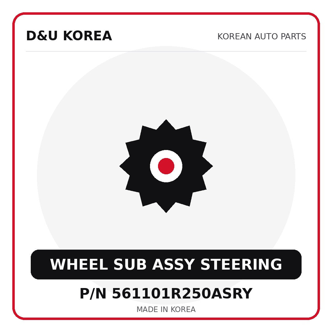Genuine Mobis WHEEL SUB ASSY STEERING 561101R250ASRY - Korean auto parts from D&U Korea