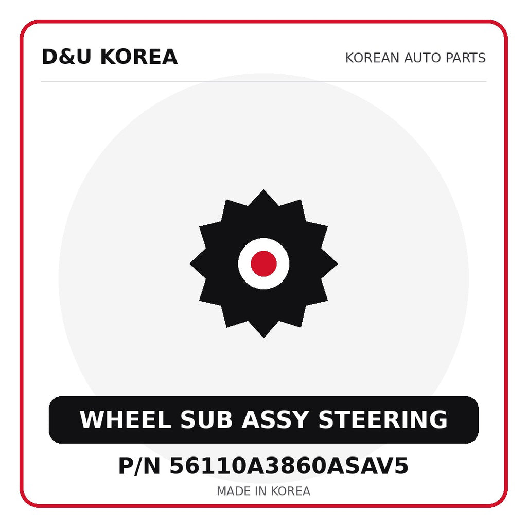 Genuine Mobis WHEEL SUB ASSY STEERING 56110A3860ASAV5 for Korean vehicles | D&U Korea