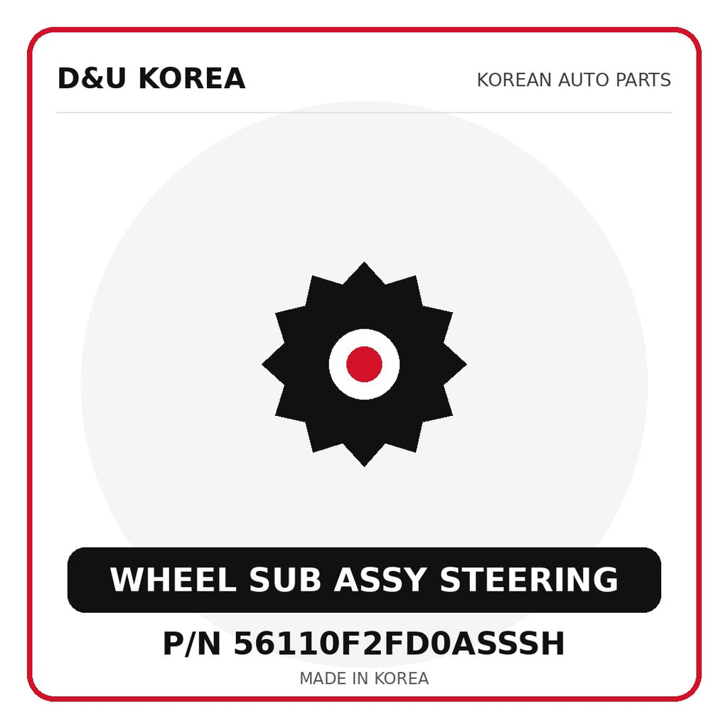 Genuine Mobis WHEEL SUB ASSY STEERING 56110F2FD0ASSSH - Korean auto parts from D&U Korea